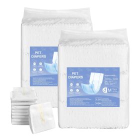 Disposable Male Dog Diapers, Super Absorbent Male Dog Wraps, 360 Â° Leak-Proof Belly Bands with Wetness Indicator for Doggies in Heat, Training