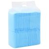 Pet Training Pad Set of 100 Blue and White Non woven fabric