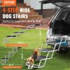 Dog Stair for Cars, Wide 4-step Dog Car Steps, Folding Dog Car Ramp with Nonslip Surface, Portable Pet Steps Lightweight Aluminum for Car