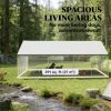 Outdoor kennel, dog house, dog cage, silver