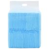 Pet Training Pad Set of 100 Blue and White Non woven fabric