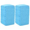 Pet Training Pad Set of 100 Blue and White Non woven fabric