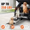 Dog Stair for Cars, Wide 4-step Dog Car Steps, Folding Dog Car Ramp with Nonslip Surface, Portable Pet Steps Lightweight Aluminum for Car
