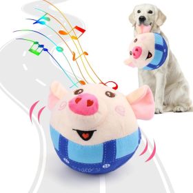 Piggy Wiggle - Rechargeable Moving, Music & Recording Dog Toy (Color: White)