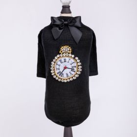 Timeless Dog Tee (Color: Black, size: XXS)