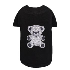 Teddy Bear Tee (Color: Black, size: XXS)