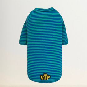 VIP Baby Dog Tee (Color: Striped Teal, size: XXS)