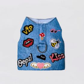 Rebel Dog Harness (Color: Denim, size: XS)