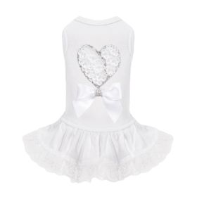Endless Love Dog Dress (Color: White, size: XXS)