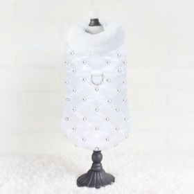 Glamour Baby Dog Coat (Color: Snow, size: SM)